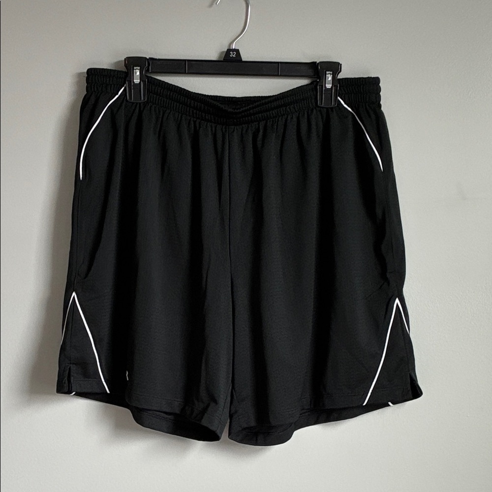 Under Armour Black Athletic Shorts with White Trim